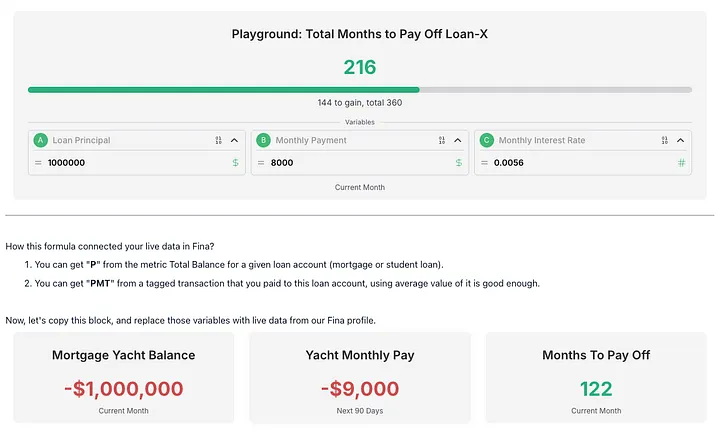 Loan Payoff Projection